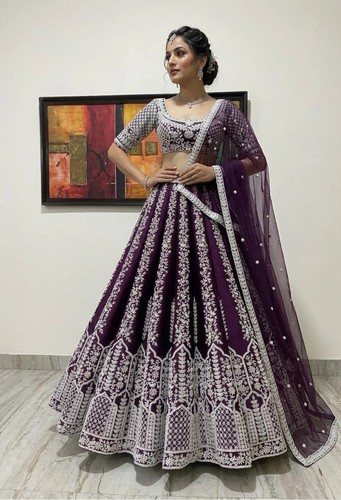 Lehenga choli lila frau - lila, indien