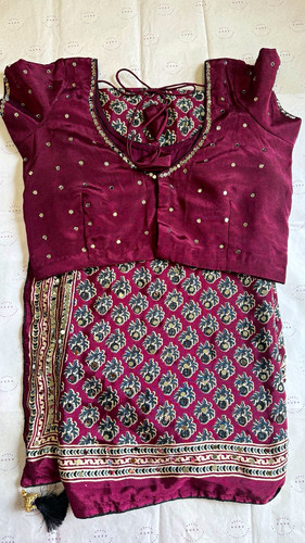 Ajrak sari mit spiegeln - ajrak,