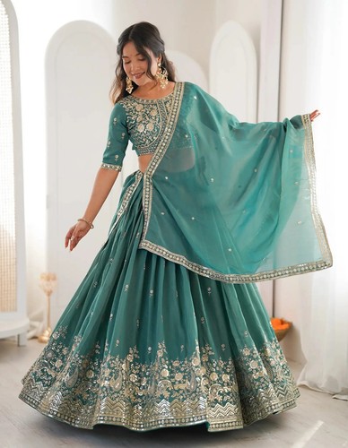 Lehenga choli frau indien blau - frau,