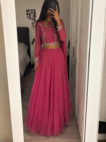 Damen lengha set rosa - damen, l