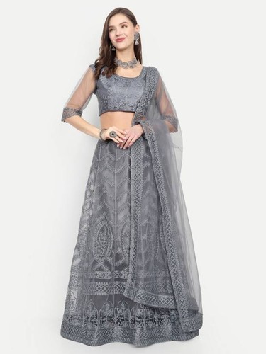 Grau lehenga choli bollywood - choli,