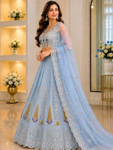 Blau lehenga choli - lehenga,