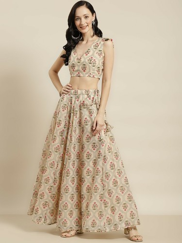Damen beige rosa bedruckt - &,