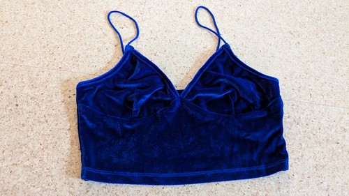 Stretch samt top oberteil - samt,