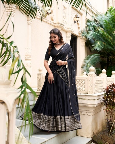 Neu schwarz lehenga choli - lehenga,