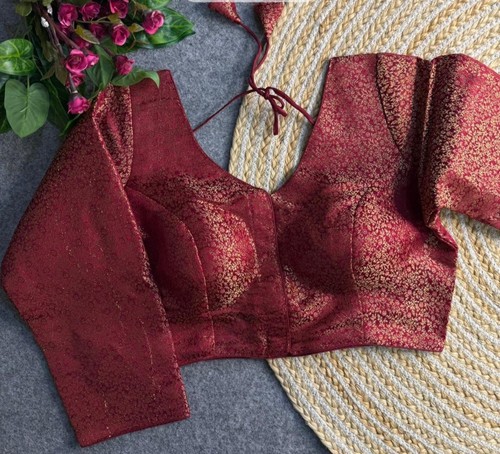 Benarasi sari bluse weinrot - benarasi,