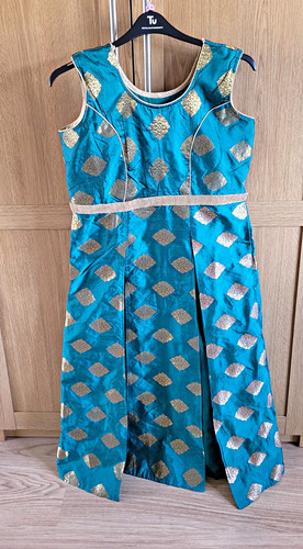 Damenrock blau ärmellos