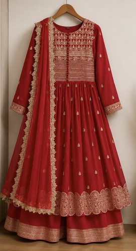 Indian anarkali dress with - anarkali,
