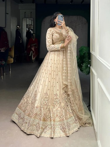 Lehenga choli beige indien - lehenga,